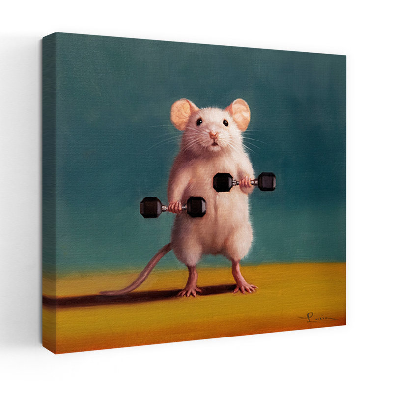 Gym Rat Biceps, art urbain contemporain, H 18 po x l 18 po