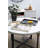 Set of 2 Plastic Trays with Black and White Marble Patterns, Decorative Modern Trays for Serving, Organization, or Centerpiece Display, 19” x 13” and 18” x 12”-92617802