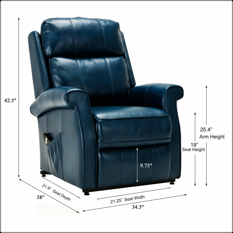 Le fauteuil Landis Landis de couleur bleu marine traditionnel est parfait pour le confort et l'élégance avec une texture lisse et une mobilité accrue.
