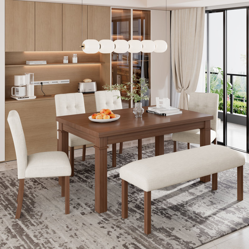 6 - Piece Dining Set, Walnut
