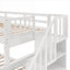 Cadre de lit superposé simple en bois massif avec lit double et lit double avec rangement intégré pour la chambre à coucher et le dortoir