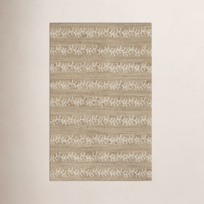 Adoria Ivory Hand-Woven Striped Jute Rug