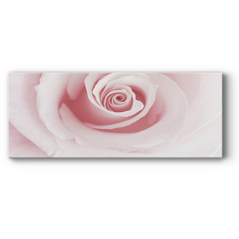 Étreinte de rose sur toile, H 12 po x l 30 po x P 1,5 po