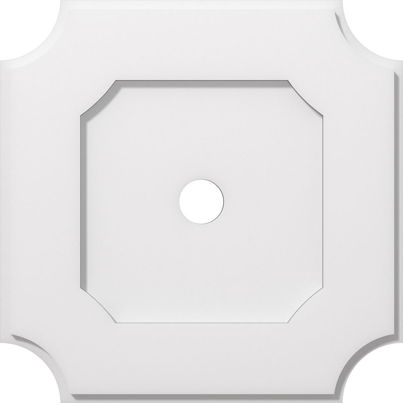Médaillon de plafond contemporain en PVC de qualité architecturale 18 po x P 2 po x P 10 3/4 po x P 1 po
