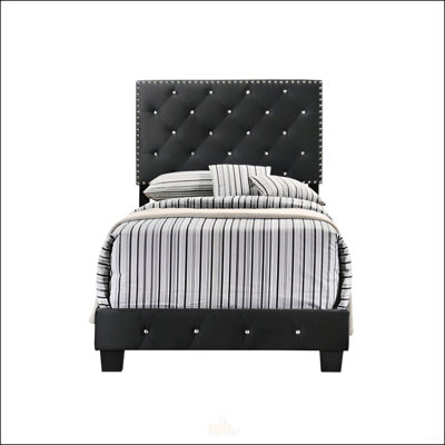 Chic Black Twin Bed