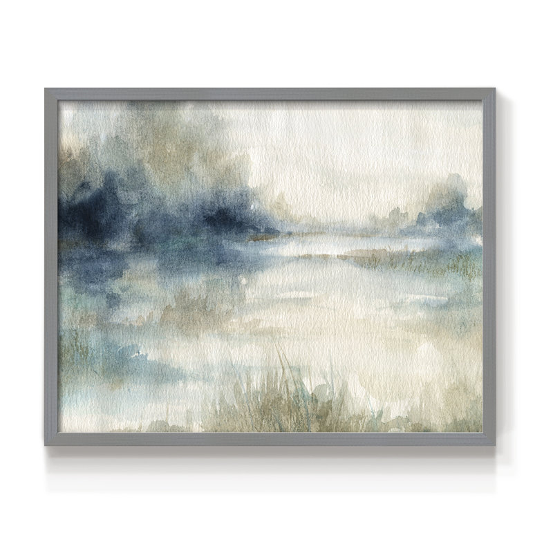 «Still Evening Waters II», reproduction encadrée - Restickable