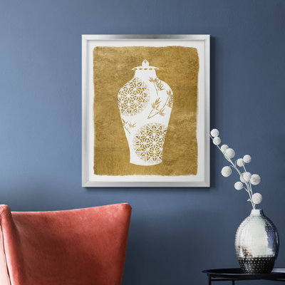 Toile encadrée de qualité supérieure Golden Urn II - prête à être accrochée