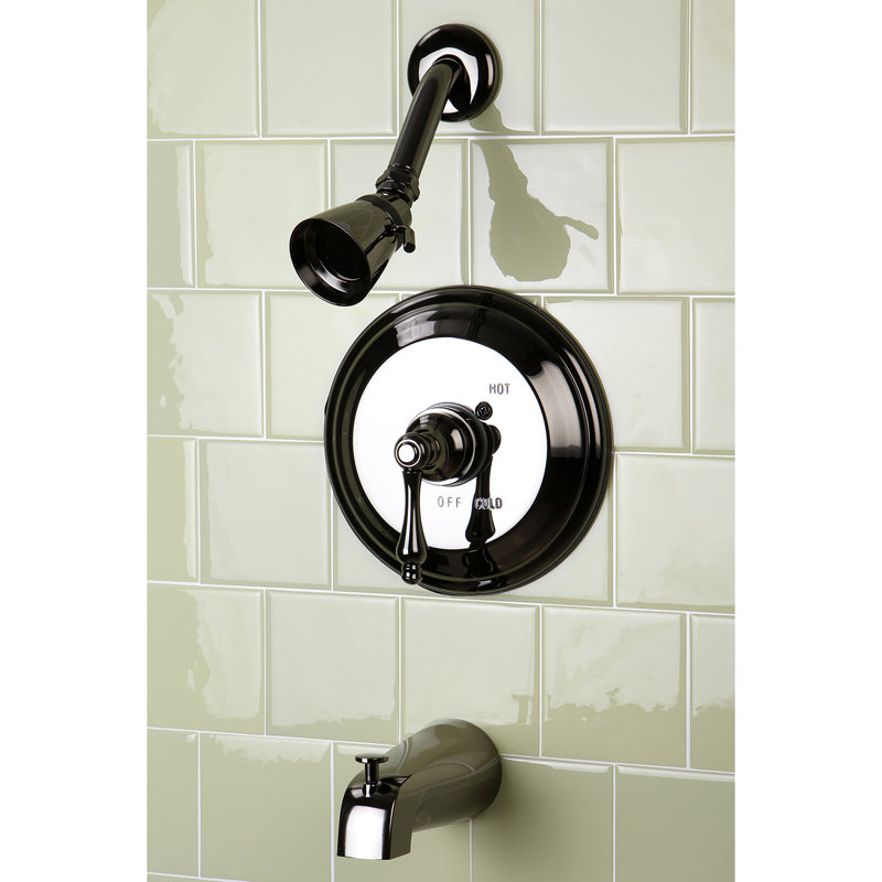 Kingston Brass Water Onyx Single-Handle Pressure Balanced Tub and Shower Faucet