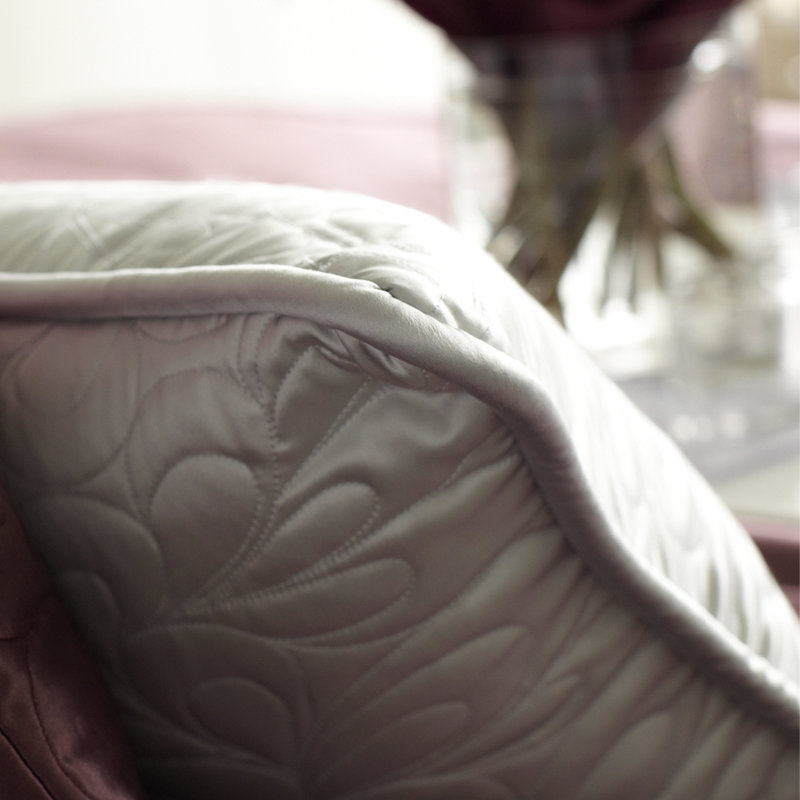 Coussin matelassé champagne