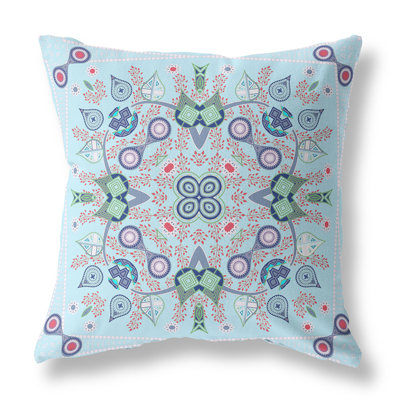 Coussin décoratif pour l'intérieur et l'extérieur 26 po x 26 po Aqua