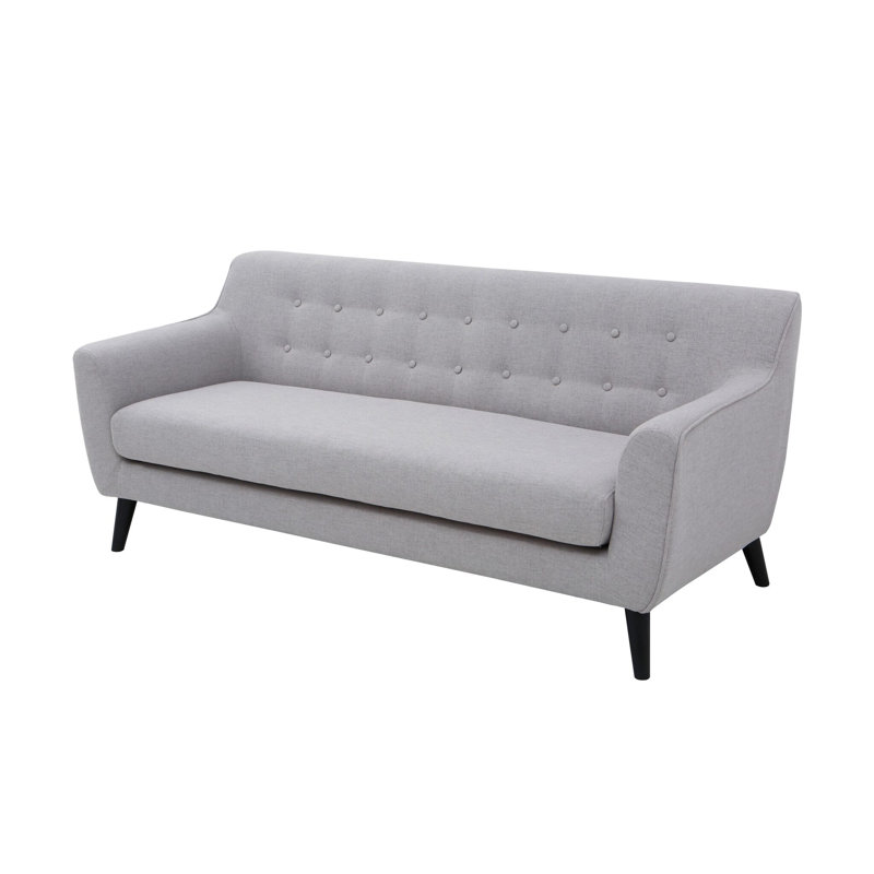 Canapé à accoudoirs carrés 74,8 po, Gris clair