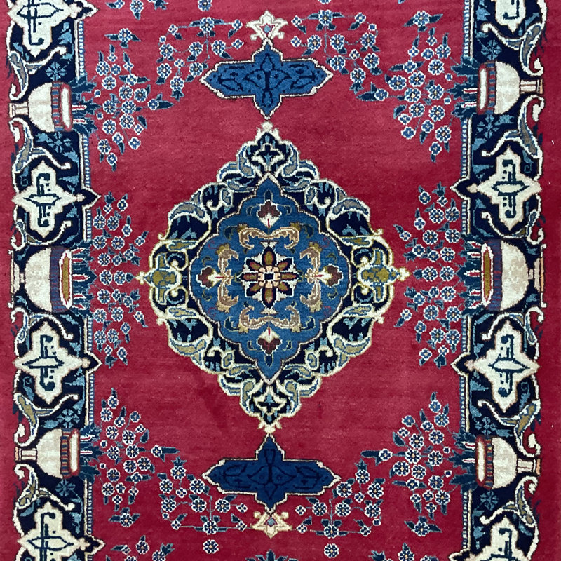 Handmade Mashad Wool Rug
