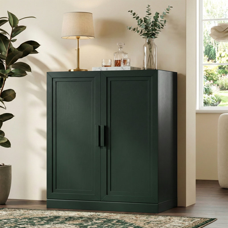 Armoire de rangement Gershwin, H 36 po x l 31 po x P 16 po, Vert foncé