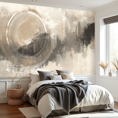 Papier peint auto-adhésif à motifs abstraits et apaisants pour bureau à domicile H 69 po x l 96 po, papier peint amovible en PVC auto-adhésif pour chambre à coucher, bureau à domicile