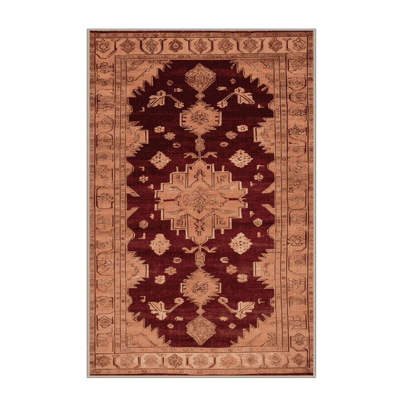 Tapis brun lavable à la machine, Rectangle 6 pi x 9 pi