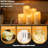Flameless Candles with Remote, Battery Operated Flickering Flameless Candles, LED Candles with Timer 2/4/6/8H, Realistic Drop Wax flameless Candle Set of 9 (D3 x H 3" 4" 5" 6" 7") (Ivory)