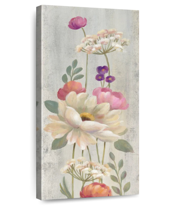 Retro Floral I, 24" H x 12" W