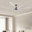 96"  Ceiling Fan With Light And Remote Control, 6-Speed Noiseless Reversible Dc Motor, 8 Durable Aluminum Double-Layer Blades Large Ceiling Fan