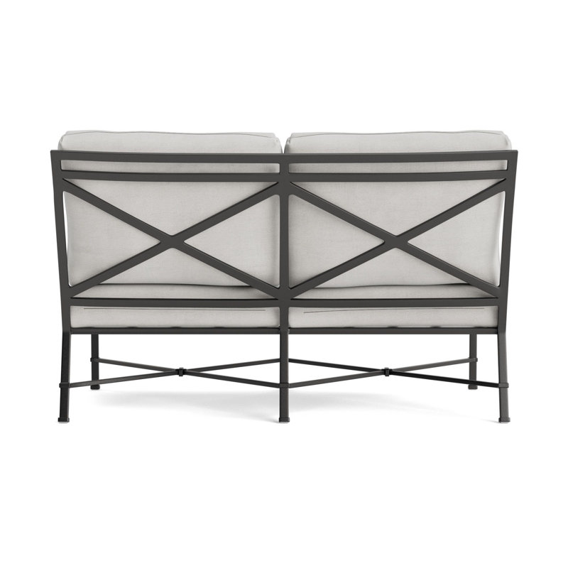 Venetian Outdoor 2 - Seat Loveseat, Fusion Dove, Textured Pewter