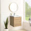 Meuble-lavabo simple mural 24 po avec plateau en pierre reconstituée 24 po