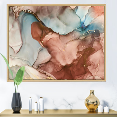 Reproduction d'art sur toile, art abstrait brun