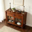 Buffet en bois massif brun noisette