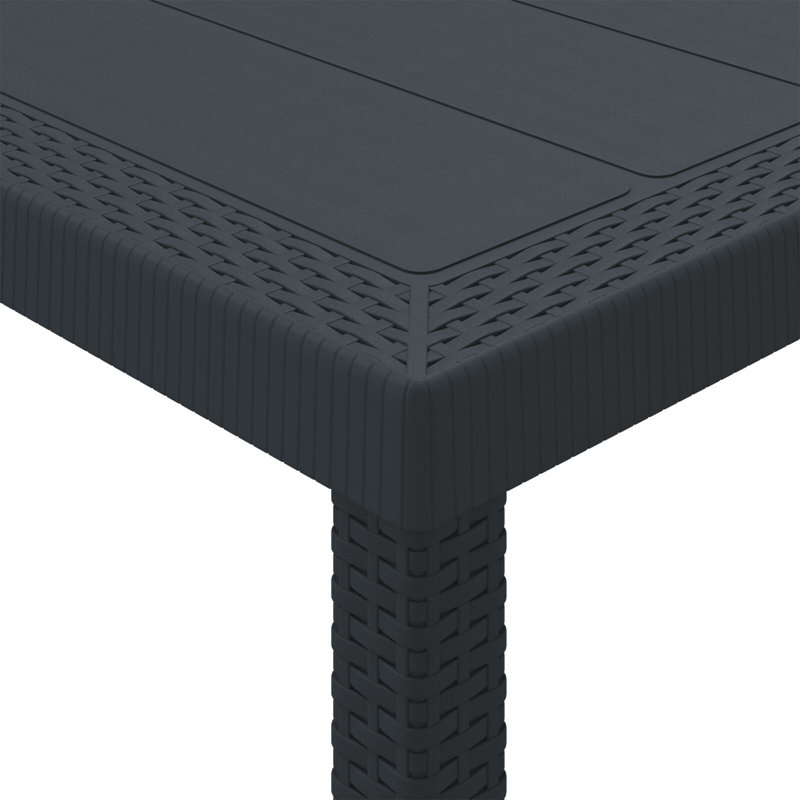 Ensemble repas 5 pièces vidaXL, Anthracite, Gris