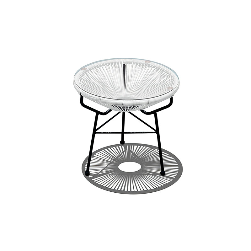 Table d'appoint Ehrlich, Noir, Éclairage blanc