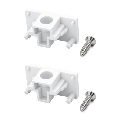 Embouts de rail d'éclairage Luxrite H, embouts d'éclairage de type H, compatibles avec les systèmes de rail à circuit unique 3 fils 120 V, paquet de 2 blanc