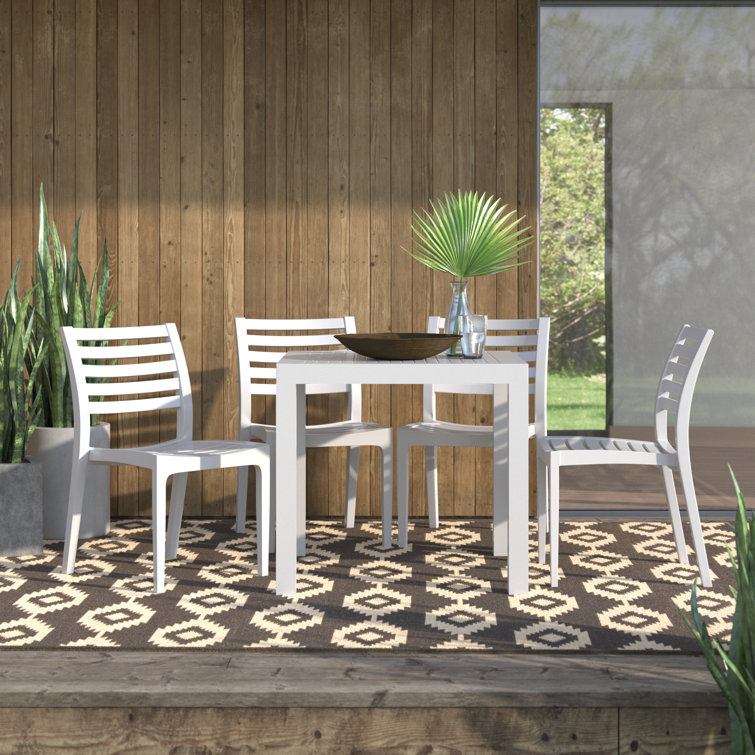 Quadis 4 - Person Patio Dining Set with Square Table