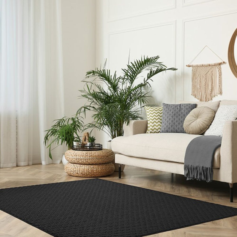 Tapis noir touffeté Lomax