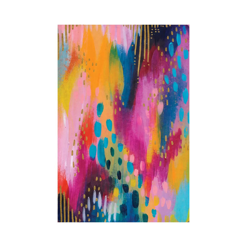 No. 2 par EttaVee - impression d'art graphique, Pas de tapis, Toile tendue, H 12 po x l 8 po x P 0,75 po