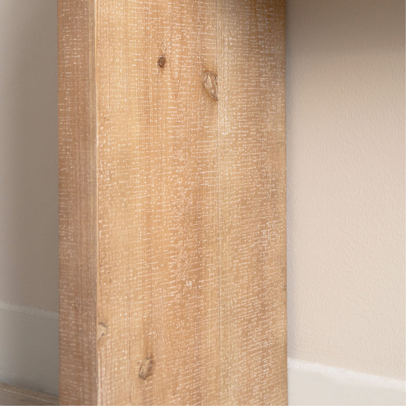 Narrow Console Table, Slim Entryway Table, Small Space Sofa Table, 52 Inch Hallway Table, Wood Console Table With Bead Detail, Rustic Modern Console, Natural Wood Finish Table, Minimalist Foyer Table.