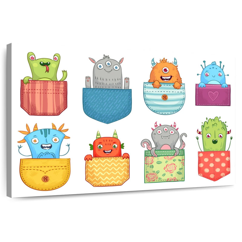 Ashelle Pocket Monsters, 20" H x 30" W