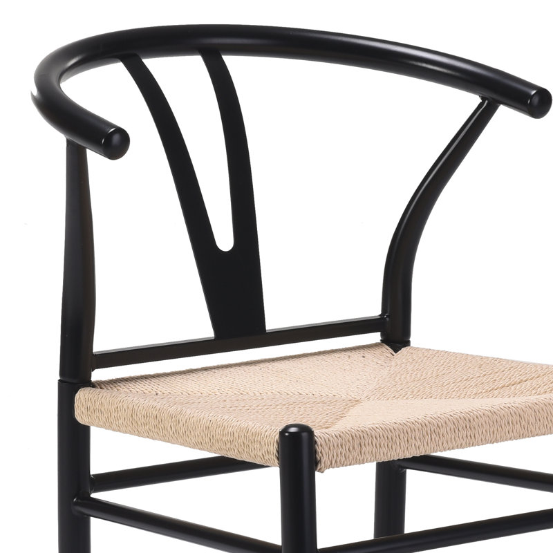Chaise de salle à manger Chanpreet, Noir / beige