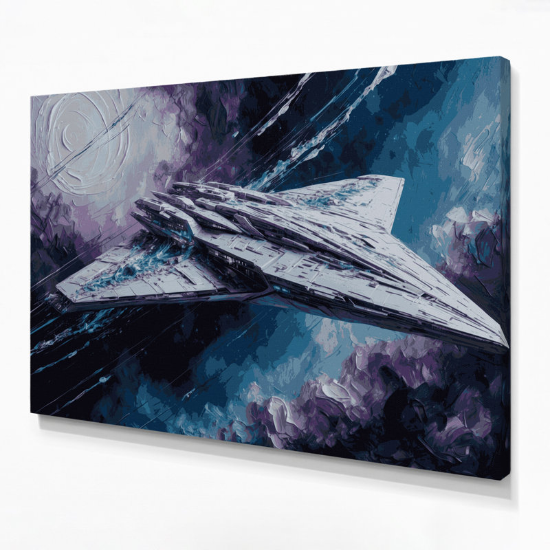 Art mural sur toile Space Futuristic, H 11 po x l 14 po