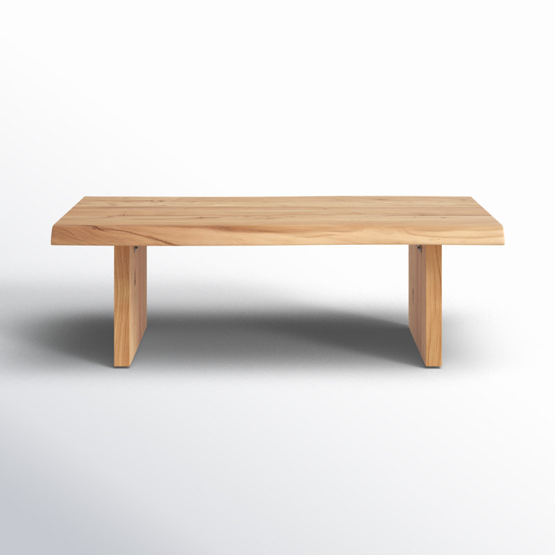 Natural Oak Rectangular Solid Wood Coffee Table