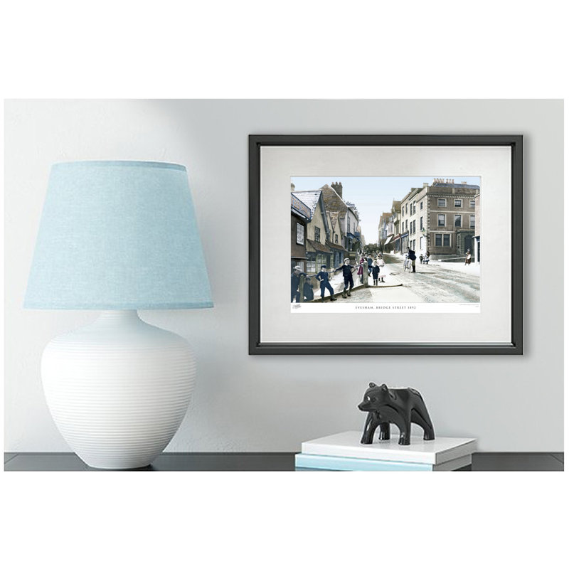 Evesham, Bridge Street 1892 by Francis Frith - Single Picture Frame Print, 40cm H x 50cm W x 2.3cm D