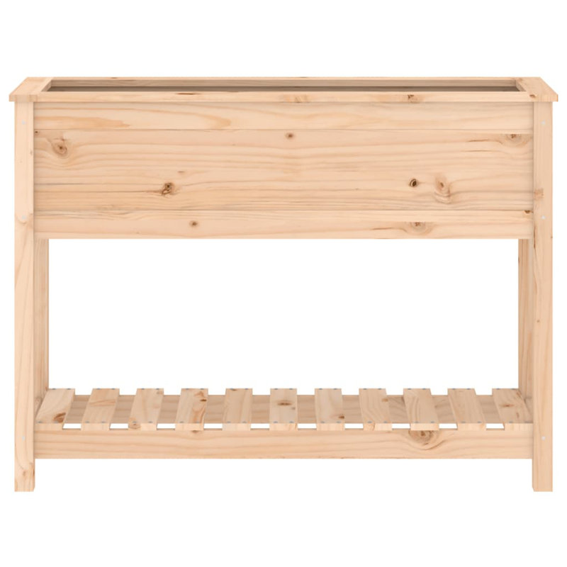 Aalap Wood Raised Garden Bed, Natural Brown, 81cm H x 111.5cm W x 34.5cm D