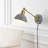 Cimarron Iron Plug-in Swing Arm Sconce with USB Charging Port-67638429