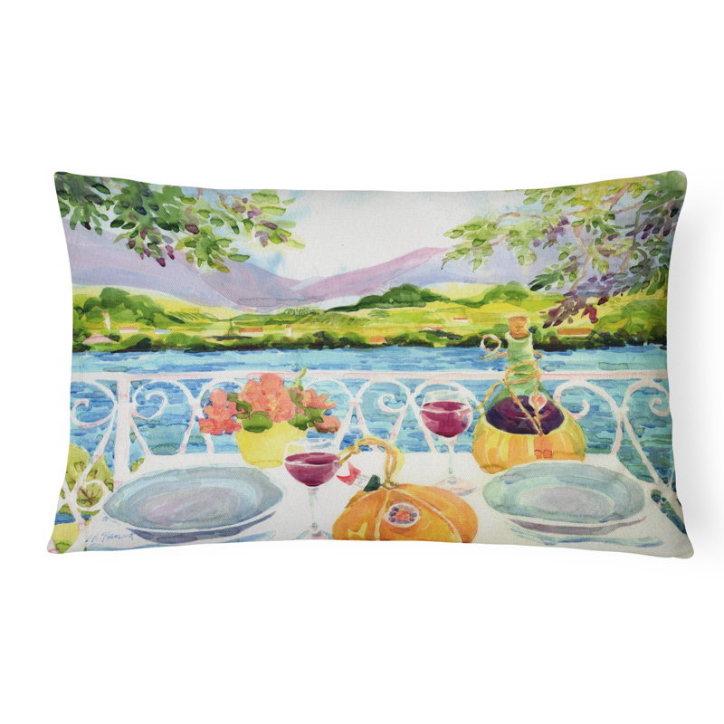 Coussin intérieur/extérieur en tissu à vin délights Risher