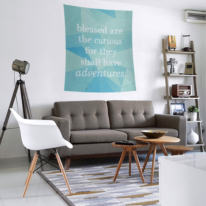 Tapisserie citation en faux gemme en polyester, H 27,5 po x l 37,5 po, Zircon