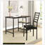 Ensemble de bureau d'écriture de style industriel avec chaise, revêtement en similicuir et rangement polyvalent