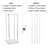 24" Tall Acrylic Harlow Wedding Flower Stand, Clear Rectangular Centerpiece Columns for Modern Event Decor