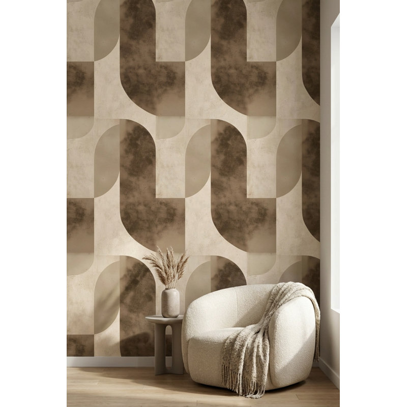 Papier peint moderne Mid Century, Non tissé, non collé