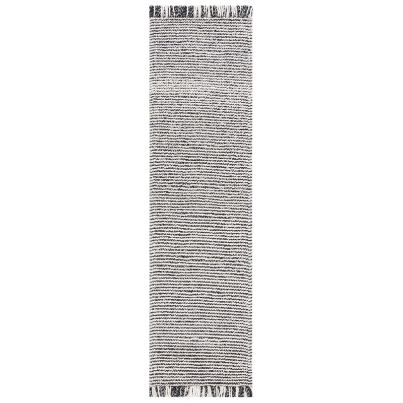 Tapis en laine / coton gris Breilynn, Tapis de couloir 2 pi 3 po x 8 pi