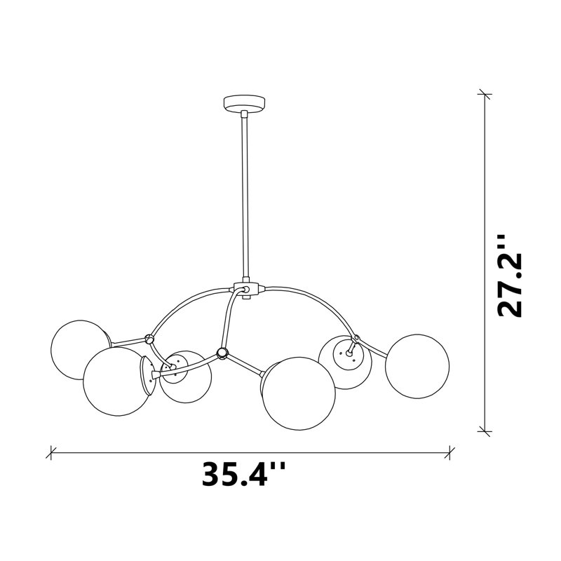 Mais 6 - Light Globe Chandelier