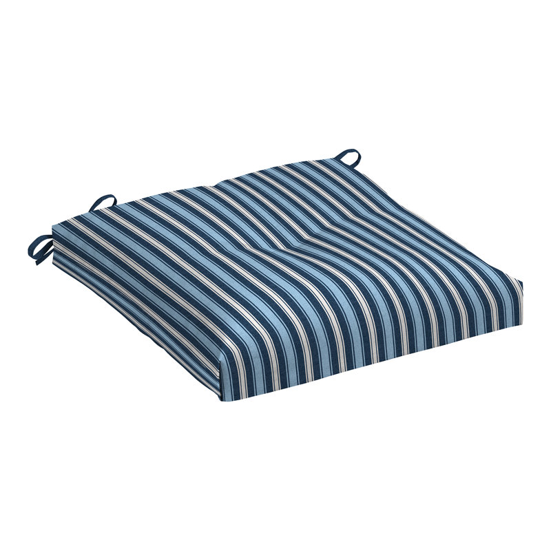 Coussin de siège rembourré en polyester ARDEN x Alexandra Kay, 20 x 20, Rayé pour le cœur