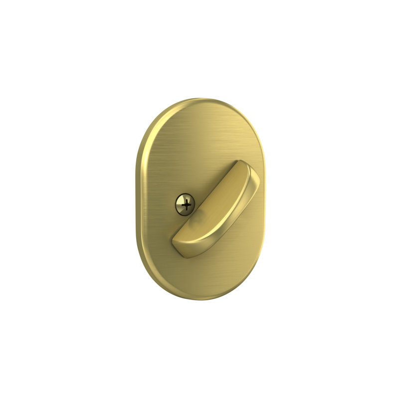 Single Cylinder Deadbolt With Remsen Trim, Satin Brass