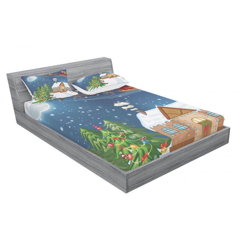 Microfiber Sheet Set, Queen Sheet Set with Fitted Sheet